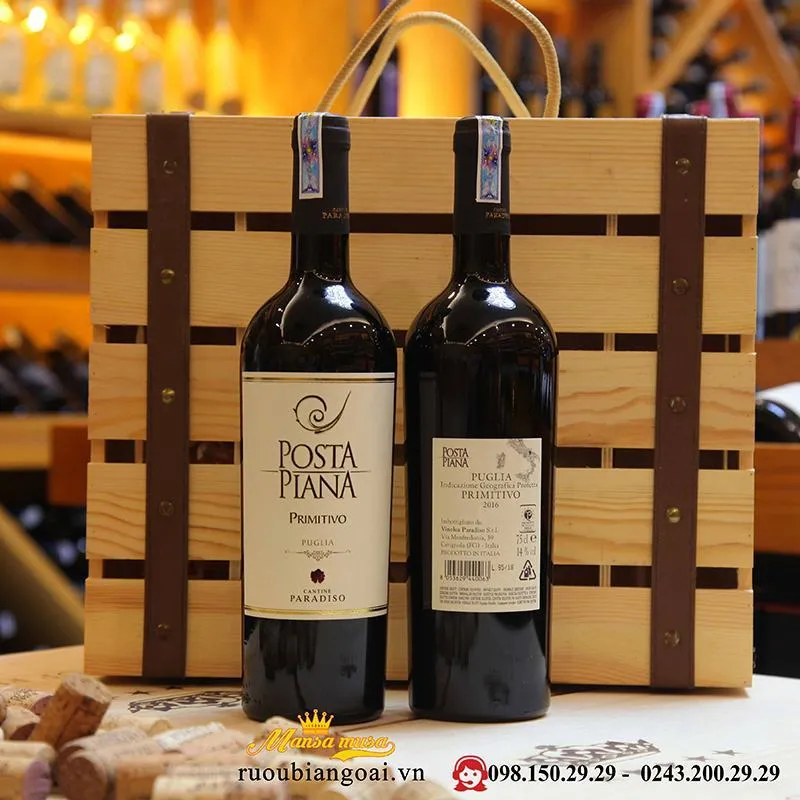 Vang Ý Posta Piana Primitivo Puglia