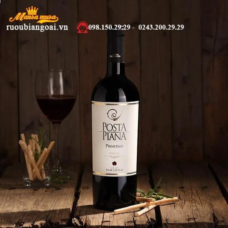 Vang Ý Posta Piana Primitivo Puglia