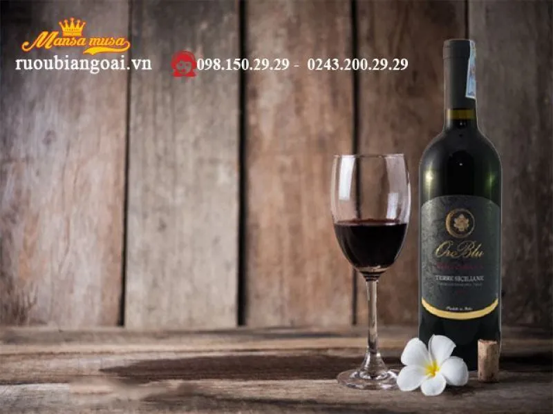 Vang Ý Oro Blu Nero d'Avola Terre Siciliane