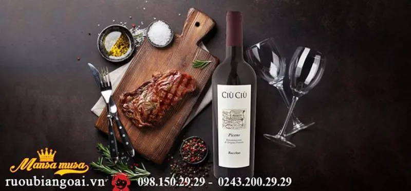 Rượu vang Cìu Cìu Piceno Bacchus - Rượu vang Ý
