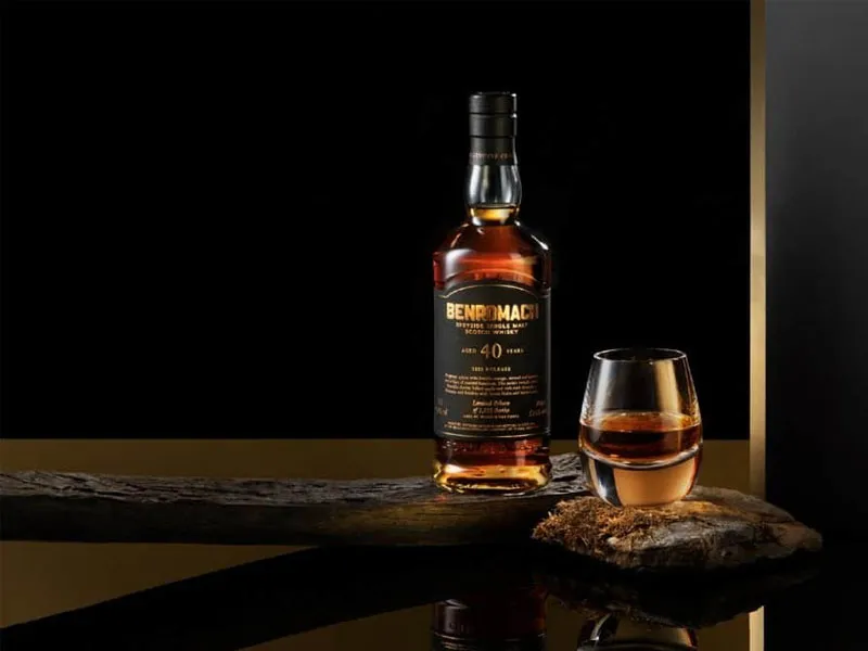 rượu whisky benromach 40 years old 2021 release