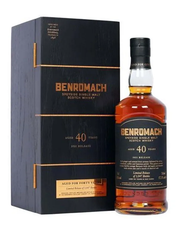 rượu whisky benromach 40 years old 2021 release