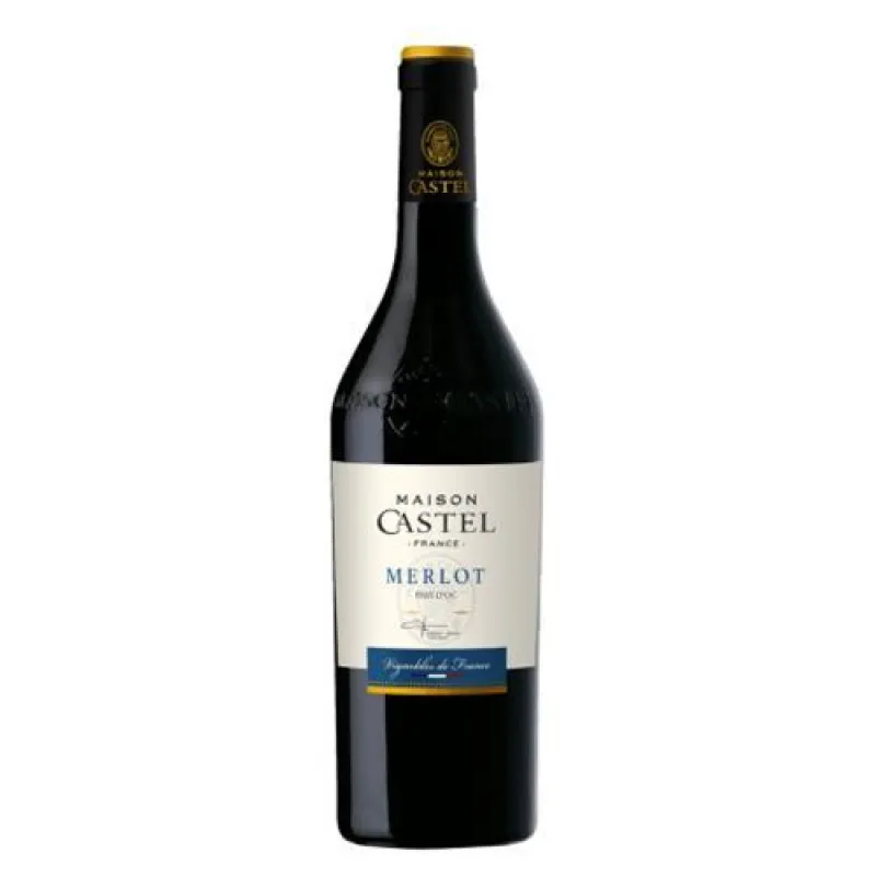 Rượu vang pháp maison castel, merlot, igp d'oc