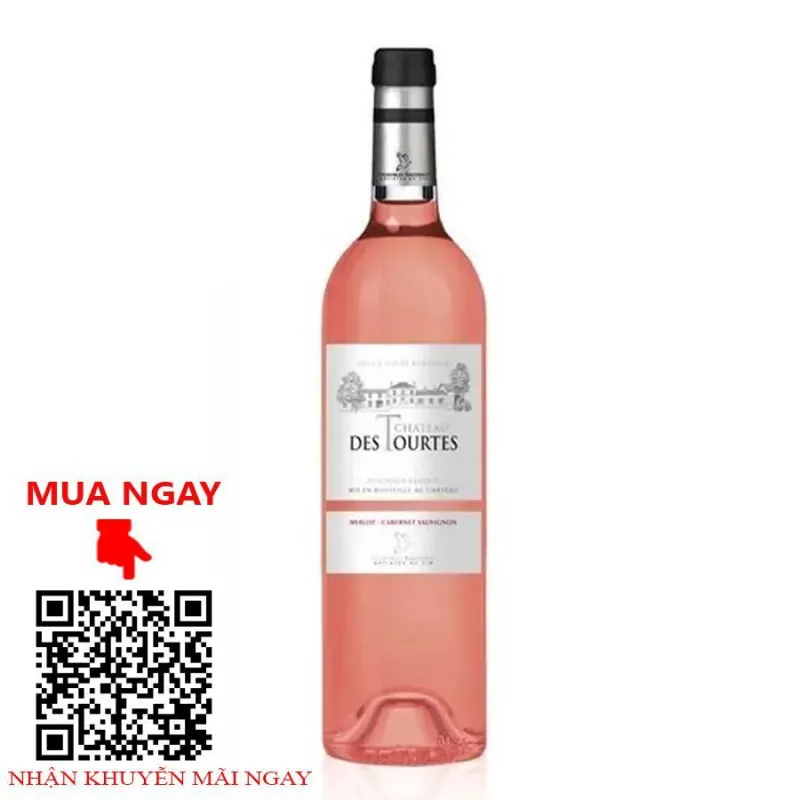 Rượu vang chateau des tourtes rose