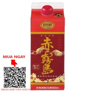 Rượu Shochu Nhật Kirishima Shuzo Pack Aka Kirishima Imo 25%