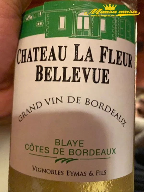 rượu vang chateau la fleur bellevue white