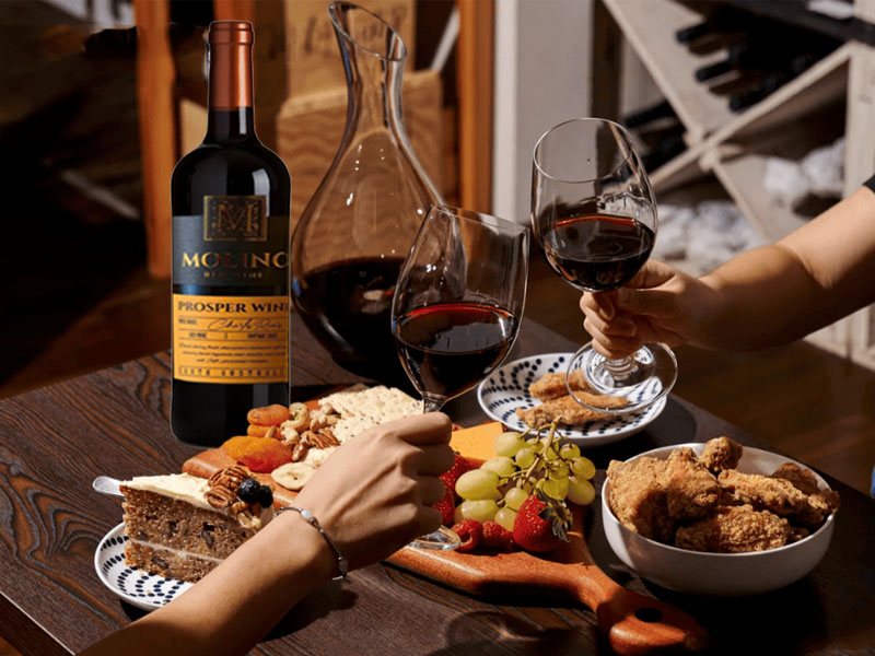 Rượu vang chile molino prosper wine nhãn vàng 