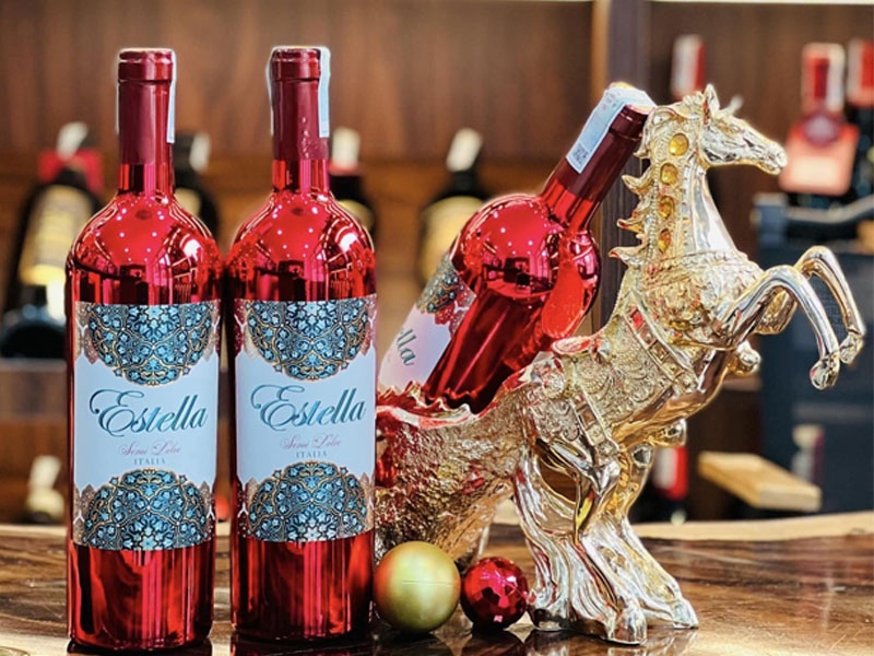 Rượu vang estella semi dolce chai đỏ