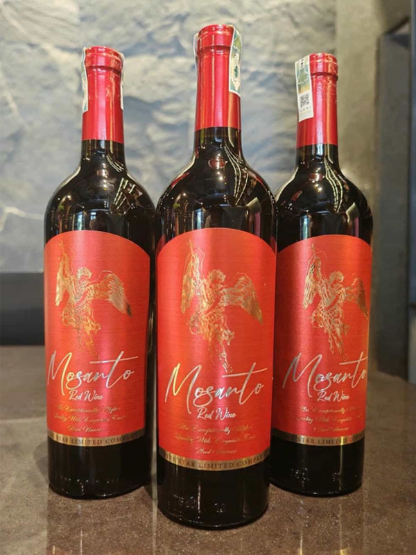 Rượu vang úc mosanto red wine-nhãn đỏ
