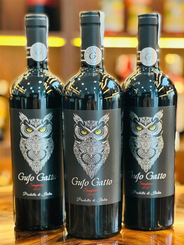 Rượu vang ý gufo gatto sangiovese 2022