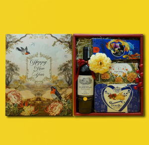 Hộp quà tết vang chateau les martineaux bordeaux