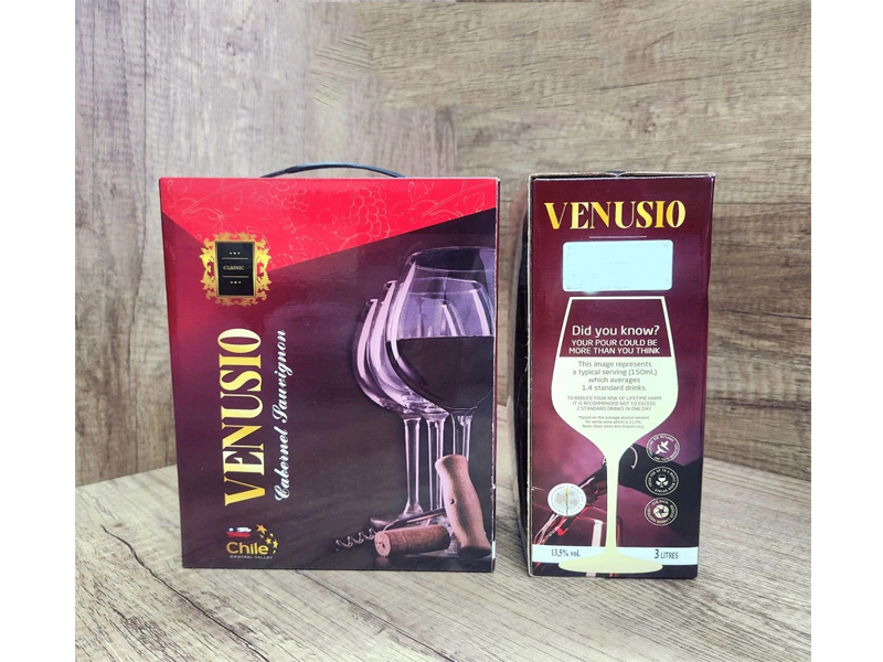 Rượu vang đỏ bịch 3l chile venusio cabernet sauvignon