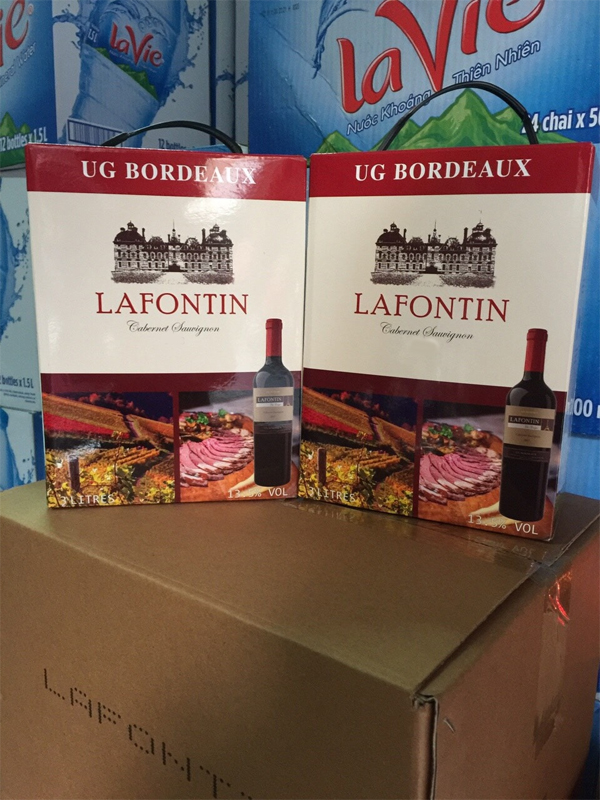Rượu vang đỏ pháp bịch 3l lafontin cabernet sauvignon