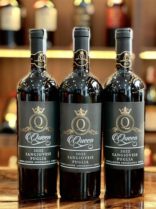 Rượu vang ý qeen sangiovese puglia