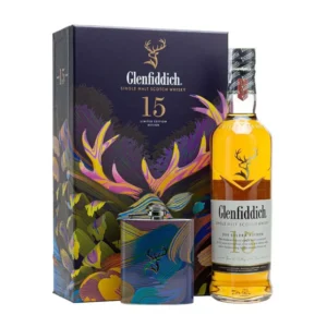 Rượu glenfiddich 15 năm - hip flask