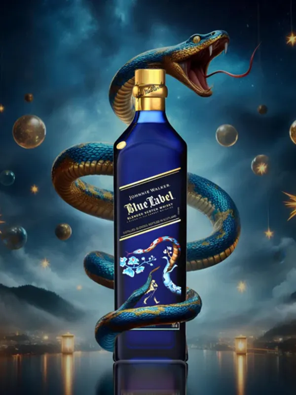 rượu johnnie walker blue năm rắn - year of snake 2025
