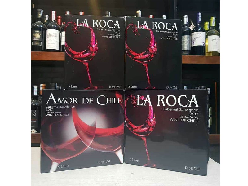 Rượu vang đỏ chile bịch 5l la roca cabernet sauvignon