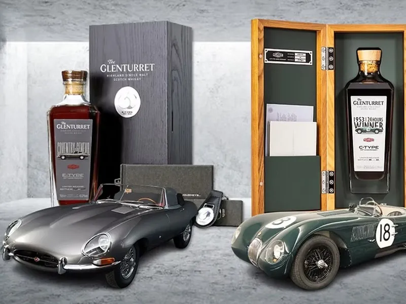 rượu whisky glenturret 30 năm jaguar e-type