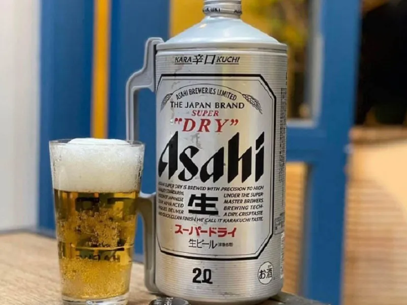 bia nhật asahi bom 2l