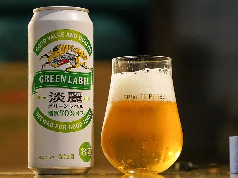 bia nhật kirin tanrei green label 4.5% lon 350ml