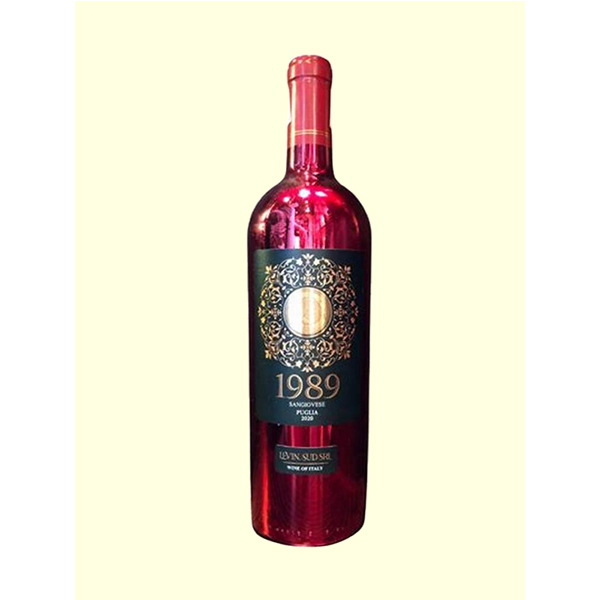 Vang ý 1989 sangiovese puglia levin sud srl red bottle