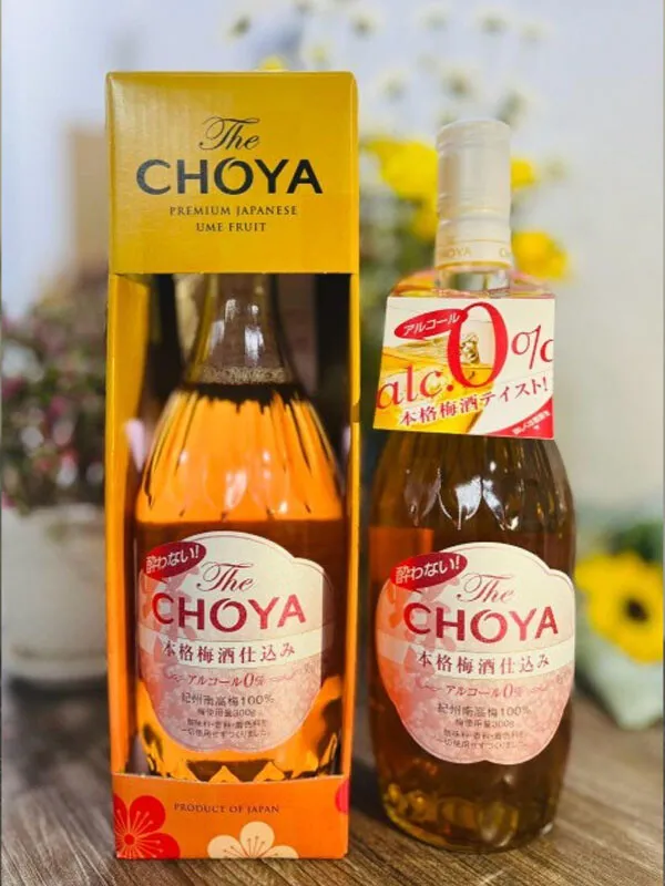 rượu mơ the choya non alcohol