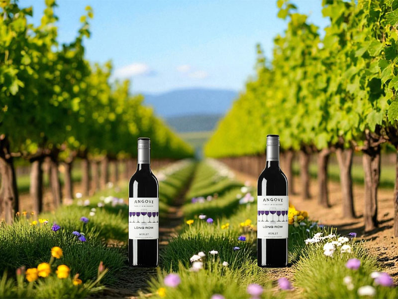 rượu vang úc long row merlot