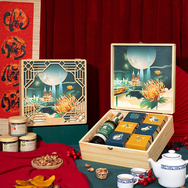 hộp quà rượu vang tết 2026 cho doanh nghiệp giá ưu đãi