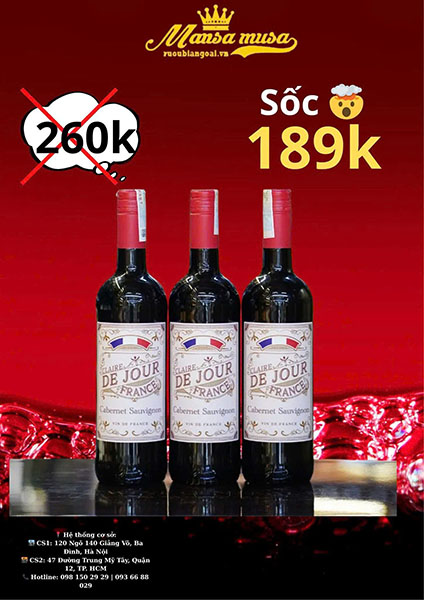 rượu vang pháp giá rẻ: top 5 chai ngon tuyệt dưới 500k