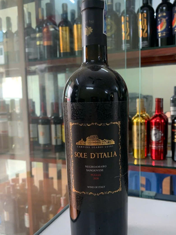 rượu vang sole d'italia ngọt