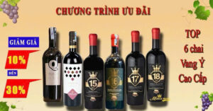 rượu vang ý giá rẻ, ngon chuẩn vị